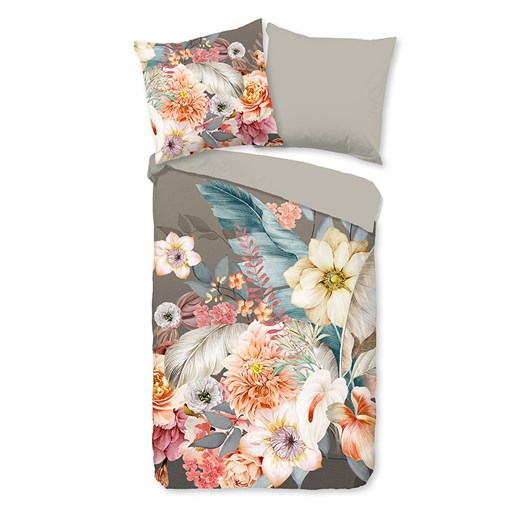 Good Morning Komplet pościeli flanelowej &quot;Rhode&quot; w kolorze jasnoróżowo-szarobrązowym ze sklepu Limango Polska w kategorii Pościele - zdjęcie 187676441