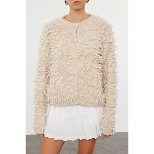trendyol Kardigan w kolorze beżowym Trendyol M wyprzedaż Limango Polska