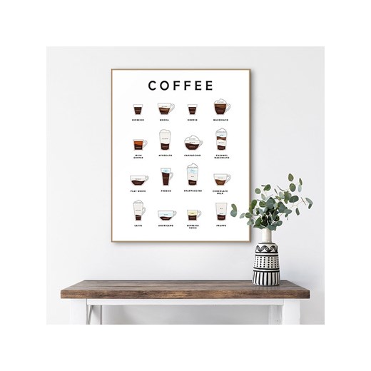 Orangewallz Druk artystyczny &quot;Coffees&quot; w ramce ze sklepu Limango Polska w kategorii Obrazy - zdjęcie 187676480