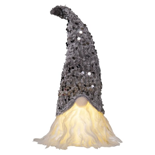 STAR Trading Figurka dekoracyjna LED &quot;Joylight&quot; w kolorze szarym - wys. 32 x Ø 8 cm ze sklepu Limango Polska w kategorii Dekoracje - zdjęcie 187676954