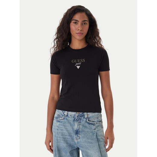 Guess Jeans T-Shirt 180328 Czarny Classic Fit ze sklepu MODIVO w kategorii Bluzki damskie - zdjęcie 187677134