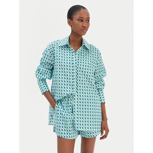 Seafolly Koszula Sorrento 55575-TO Zielony Oversize ze sklepu MODIVO w kategorii Koszule damskie - zdjęcie 187677162