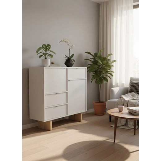 Biała komoda do salonu N4-N75 Elior Edinos.pl