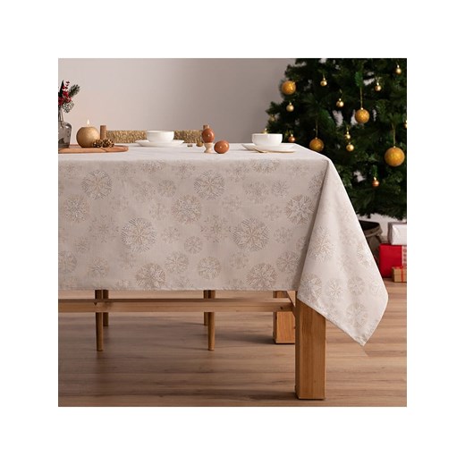 Mint Rugs Obrus &quot;Christmas Snowberry&quot; w kolorze srebrno-kremowym ze sklepu Limango Polska w kategorii Obrusy i bieżniki - zdjęcie 187678530