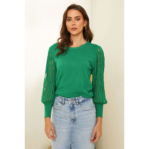 Soft Cashmere Sweter w kolorze zielonym Soft Cashmere 34/36 okazyjna cena Limango Polska