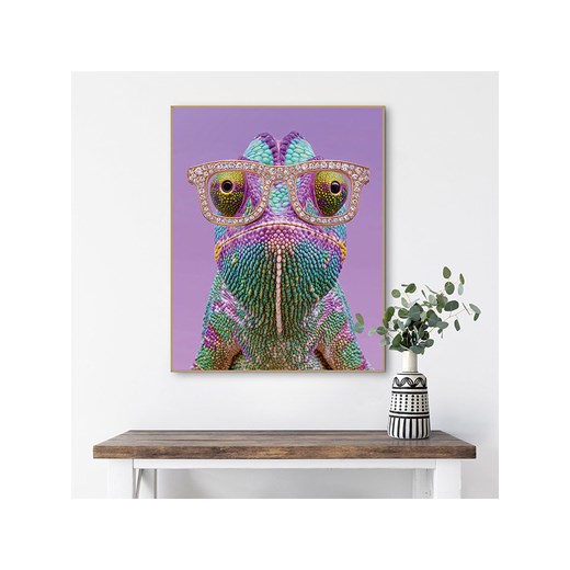 Orangewallz Druk artystyczny &quot;Yellow Karma Chameleon&quot; w ramce ze sklepu Limango Polska w kategorii Obrazy - zdjęcie 187678612