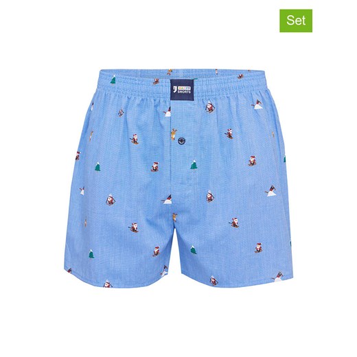 Happy Shorts Bokserki (3 pary) w kolorze błękitno-granatowo-czarnym ze sklepu Limango Polska w kategorii Majtki męskie - zdjęcie 187678714