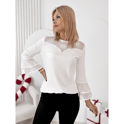 bluzka cassiano ecru one size ze sklepu UBRA w kategorii Bluzki damskie - zdjęcie 187678720