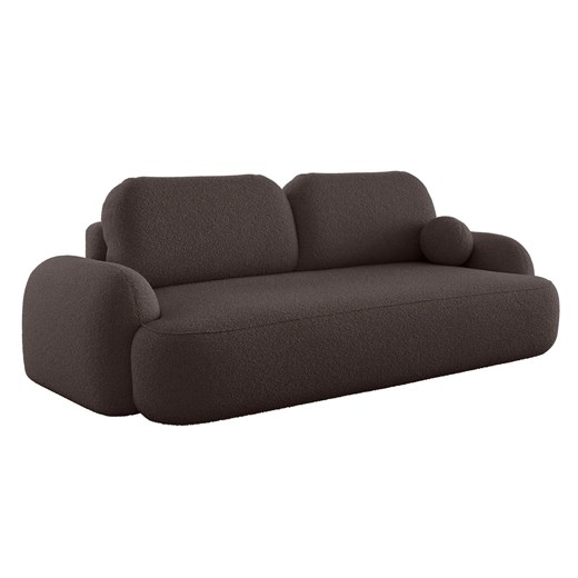 Brązowa sofa z pojemnikiem i funkcją spania E3-C46 ze sklepu Edinos.pl w kategorii Sofy i kanapy - zdjęcie 187678941