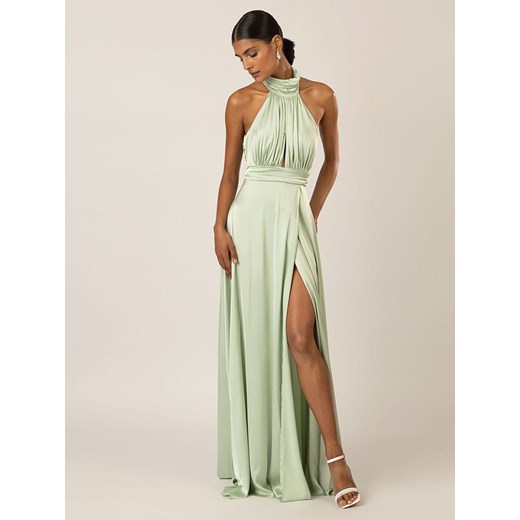 APART Satynowa sukienka w kolorze jasnozielonym 36 Limango Polska wyprzedaż