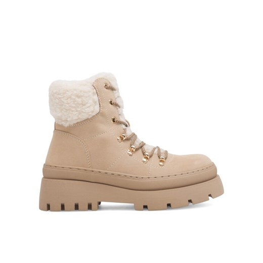 Trzewiki DeeZee Queenie WS6151-03 Beżowy ze sklepu eobuwie.pl w kategorii Workery damskie - zdjęcie 187679453
