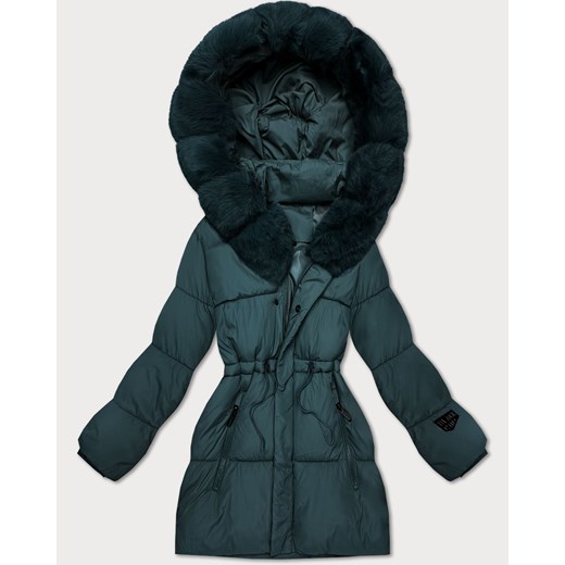 Zimowa kurtka damska z kapturem S'West ciemny zielony (B8550-10) ze sklepu goodlookin.pl w kategorii Kurtki damskie - zdjęcie 187679981