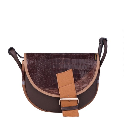 brązowa torebka damska listonoszka skórzana na ramię Freshman Mini ze sklepu Słoń Torbalski w kategorii Listonoszki - zdjęcie 187680052