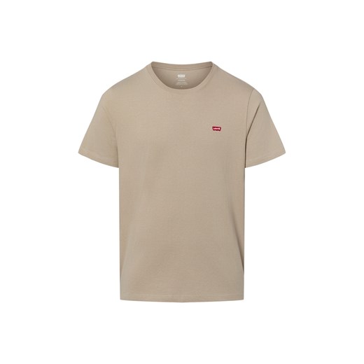 Levi's T-shirt męski Mężczyźni Dżersej taupe jednolity ze sklepu vangraaf w kategorii T-shirty męskie - zdjęcie 187680151
