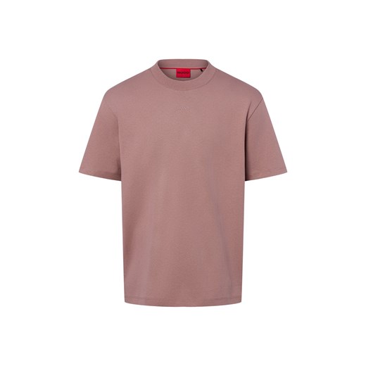 HUGO Koszulka męska - Dapolino Mężczyźni Bawełna drzewo różane jednolity ze sklepu vangraaf w kategorii T-shirty męskie - zdjęcie 187680182