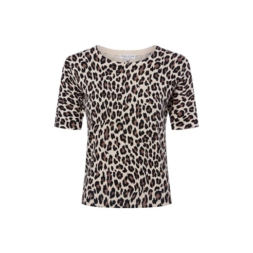 Marie Lund Damska koszulka z dzianiny Kobiety beżowy wzorzysty ze sklepu vangraaf w kategorii Swetry damskie - zdjęcie 187680203