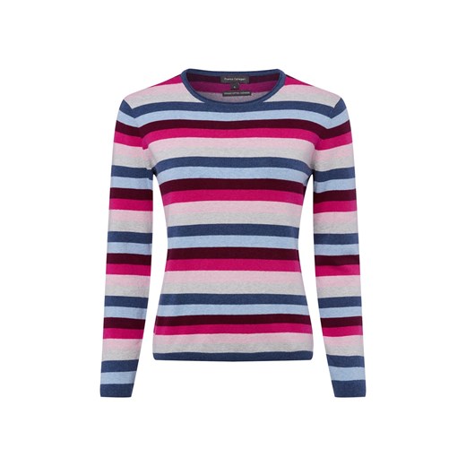 Franco Callegari Damski sweter z dzianiny z zawartością kaszmiru Kobiety fuksja w paski ze sklepu vangraaf w kategorii Swetry damskie - zdjęcie 187680210