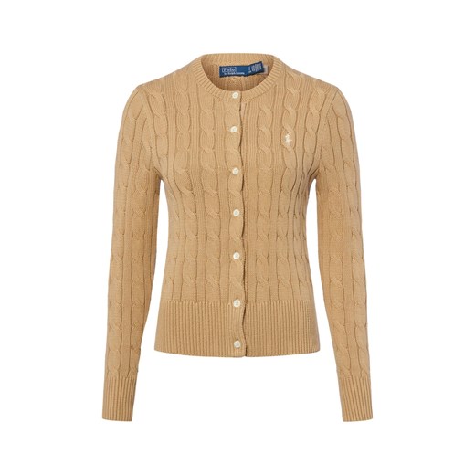 Polo Ralph Lauren Kardigan damski Kobiety Bawełna wielbłądzi jednolity ze sklepu vangraaf w kategorii Swetry damskie - zdjęcie 187680224