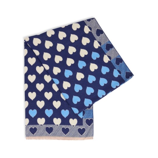 Marie Lund Szalik damski Kobiety wiskoza granatowy wzorzysty ze sklepu vangraaf w kategorii Szaliki i chusty damskie - zdjęcie 187680242