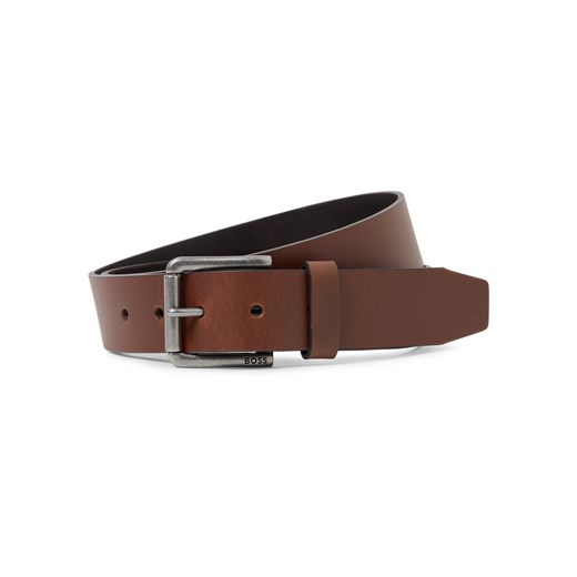 BOSS Męski pasek skórzany - Joris Mężczyźni skóra kasztanowy jednolity ze sklepu vangraaf w kategorii Paski męskie - zdjęcie 187680252