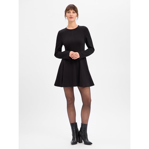 EDITED Sukienka damska - Imen Kobiety wiskoza czarny jednolity ze sklepu vangraaf w kategorii Sukienki - zdjęcie 187680262