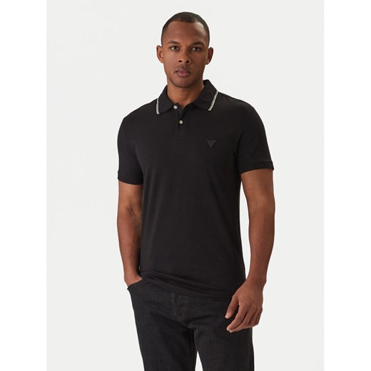 Guess Polo M6RP66 J1314 Czarny Regular Fit ze sklepu MODIVO w kategorii T-shirty męskie - zdjęcie 187681071