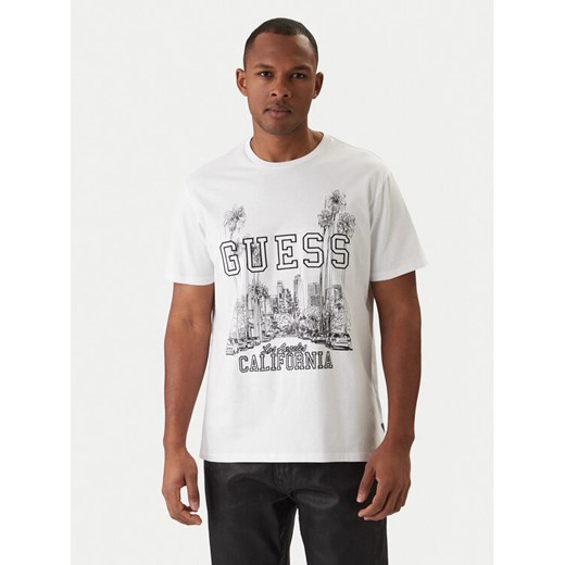 Guess T-Shirt M6RI01 I3Z14 Biały Regular Fit ze sklepu MODIVO w kategorii T-shirty męskie - zdjęcie 187681080