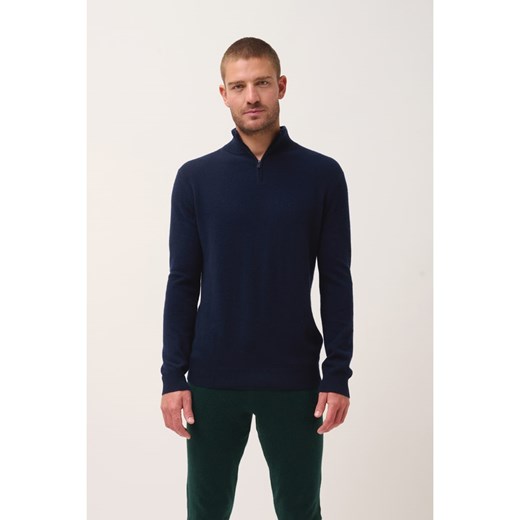 Just Cashmere Kaszmirowy sweter &quot;Bradley&quot; w kolorze granatowym ze sklepu Limango Polska w kategorii Swetry męskie - zdjęcie 187683362