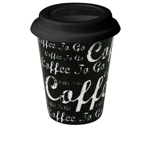 Könitz Kubek To-Go &quot;Coffee...&quot; w kolorze czarnym - 380 ml ze sklepu Limango Polska w kategorii Kubki - zdjęcie 187683443