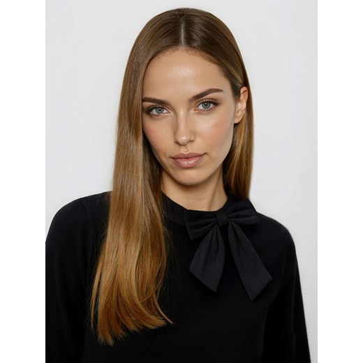 Reserved - Sweter z ozdobną kokardą - czarny ze sklepu Reserved w kategorii Swetry damskie - zdjęcie 187683680