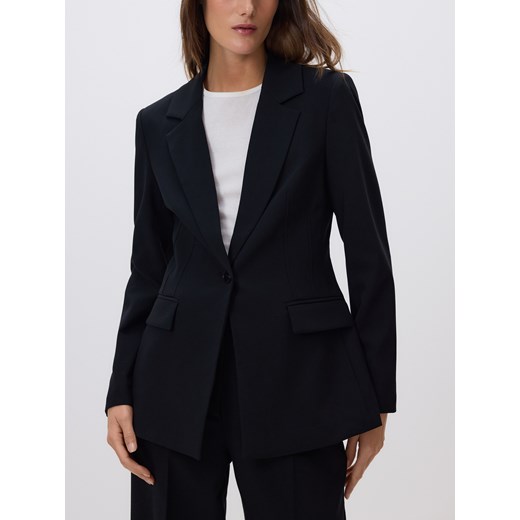 Reserved - Taliowana marynarka - czarny ze sklepu Reserved w kategorii Marynarki damskie - zdjęcie 187683792