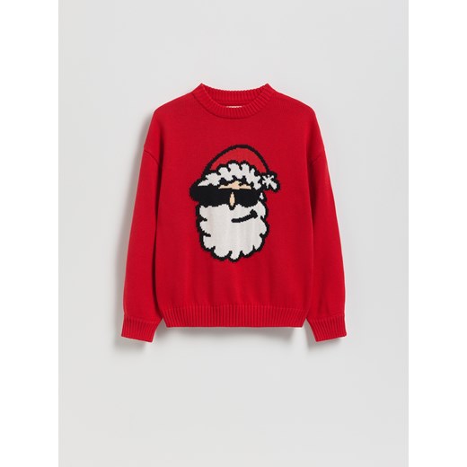 Reserved - Świąteczny sweter - czerwony ze sklepu Reserved w kategorii Bluzy chłopięce - zdjęcie 187683801