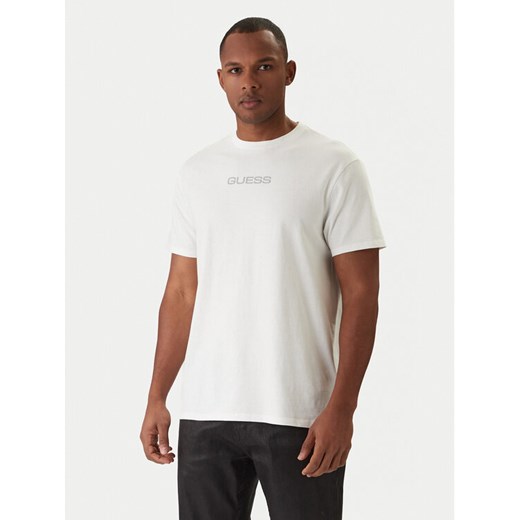 Guess T-Shirt M6RI02 KBZV1 Biały Regular Fit ze sklepu MODIVO w kategorii T-shirty męskie - zdjęcie 187683960