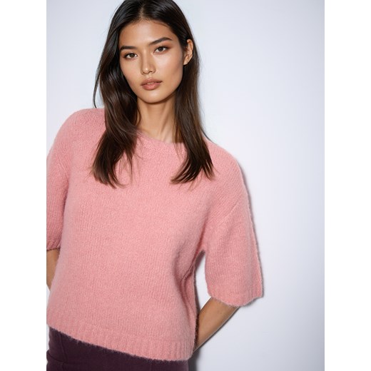 Mohito - Sweter z dodatkiem wełny - pastelowy różowy ze sklepu Mohito w kategorii Swetry damskie - zdjęcie 187684060