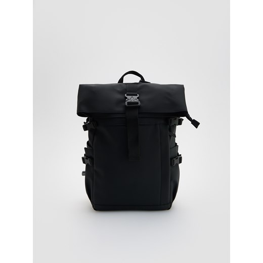 Reserved - Wodoodporny plecak z rolowanym zapięciem - czarny ze sklepu Reserved w kategorii Plecaki - zdjęcie 187684551