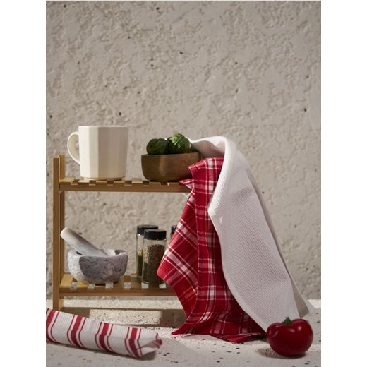 Sinsay - Ścierki kuchenne 3 pack - czerwony ze sklepu Sinsay w kategorii Fartuchy kuchenne - zdjęcie 187685163