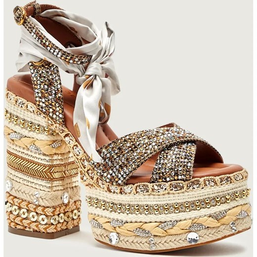 Kurt Geiger Sandały na słupku CHELSEA SCARF ze sklepu Gomez Fashion Store w kategorii Sandały damskie - zdjęcie 187685994