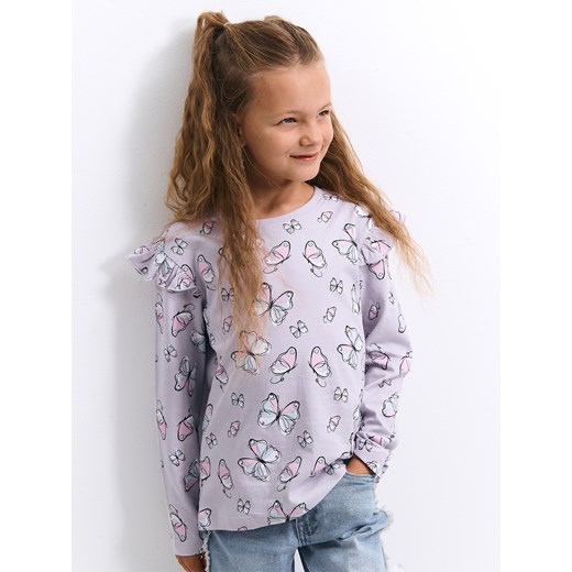 GATE Bawełniana koszulka z nadrukiem 5Y ze sklepu gateshop w kategorii Bluzki dziewczęce - zdjęcie 187686412