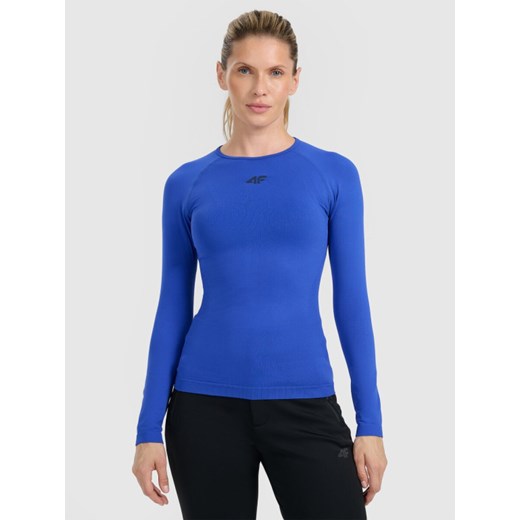Damska bielizna termoaktywna (góra) 4F 4FWAW25USEAF220 - niebieska ze sklepu Sportstylestory.com w kategorii Bielizna termoaktywna damska - zdjęcie 187686612