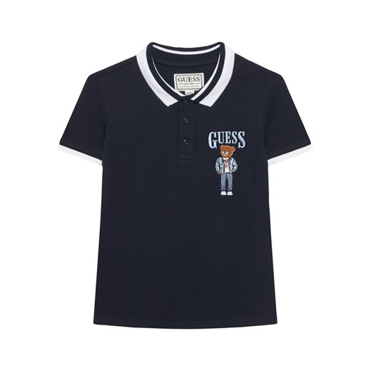 Guess Polo L6RP01 KBV51 Granatowy Regular Fit ze sklepu MODIVO w kategorii T-shirty chłopięce - zdjęcie 187687450