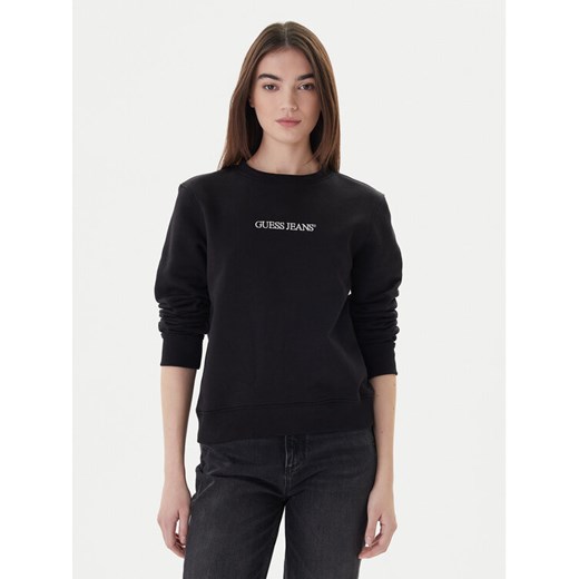 Guess Jeans Bluza W4YQ10 KC811 Czarny Classic Fit ze sklepu MODIVO w kategorii Bluzy damskie - zdjęcie 187687461