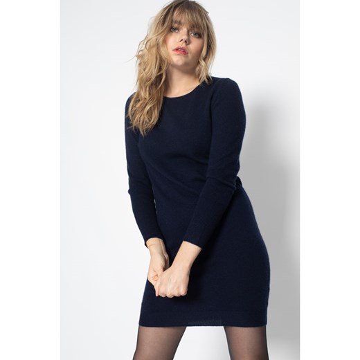 Perfect Cashmere Kaszmirowa sukienka &quot;Molli&quot; w kolorze granatowym ze sklepu Limango Polska w kategorii Sukienki - zdjęcie 187688022