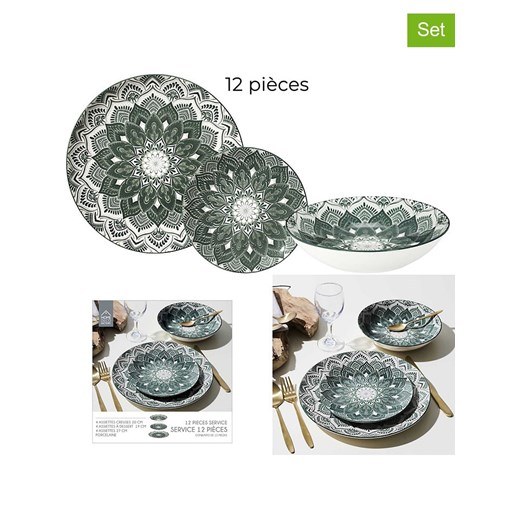 Ethnical Life 12-częściowy zestaw &quot;Mandala&quot; w kolorze zielonym ze sklepu Limango Polska w kategorii Naczynia - zdjęcie 187688383