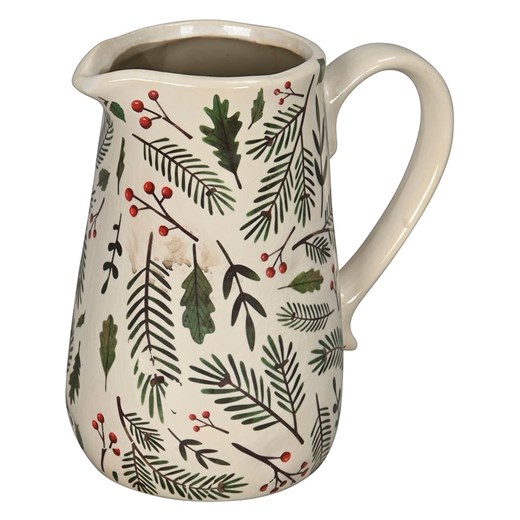 POSIWIO Dzbanek dekoracyjny w kolorze beżowo-zielonym - wys. 18,5 cm ze sklepu Limango Polska w kategorii Dekoracje - zdjęcie 187688871