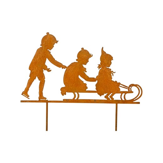 POSIWIO Dekoracja ogrodowa &quot;Winter Children&quot; w kolorze jasnobrązowym - 40 x 23 cm ze sklepu Limango Polska w kategorii Dekoracje i akcesoria ogrodowe - zdjęcie 187688883