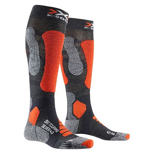 X-Bionic Skarpety narciarskie &quot;Touring Silver&quot; w kolorze szaro-pomarańczowym ze sklepu Limango Polska w kategorii Skarpetki męskie - zdjęcie 187688951