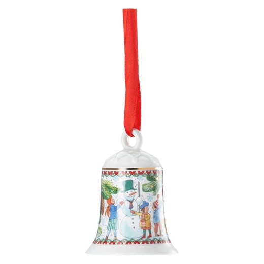 Hutschenreuther Dzwonek choinkowy w kolorze biało-zielonym - wys. 7,5 x Ø 5,3 cm ze sklepu Limango Polska w kategorii Dekoracje bożonarodzeniowe - zdjęcie 187689162