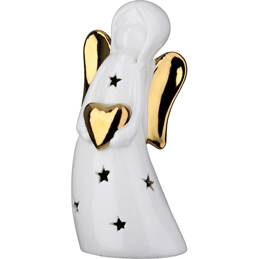 GILDE Dekoracyjna lampa LED w kolorze białym - 9,5 x 20 x 7 cm ze sklepu Limango Polska w kategorii Oświetlenie - zdjęcie 187689213