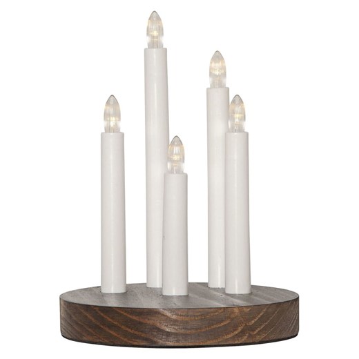 STAR Trading Lampa dekoracyjna LED &quot;Doris&quot; w kolorze biało-brązowym - 24 x  Ø 17,5 cm ze sklepu Limango Polska w kategorii Oświetlenie - zdjęcie 187689271