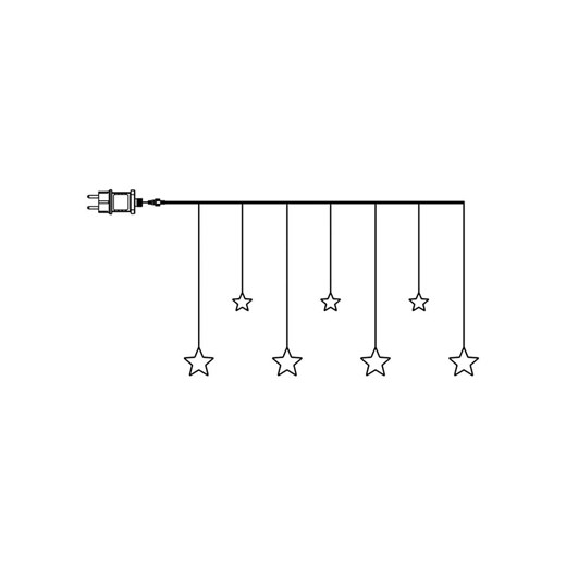 STAR Trading Zasłona świetlna LED w kolorze ciepłej bieli - 120 cm - Ø 0,00 ze sklepu Limango Polska w kategorii Oświetlenie - zdjęcie 187689280